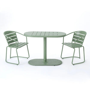 3 Piece Elegant Outdoor Bistro Set With 2 Chairs And Oval Table - Best Buy Furniture