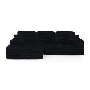 Modern Minimalist L Shape Modular Sectional Sofa, Couch
