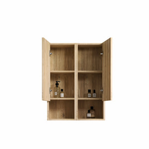 Abay Home Chic Striped Texture Bathroom Storage Cabinet