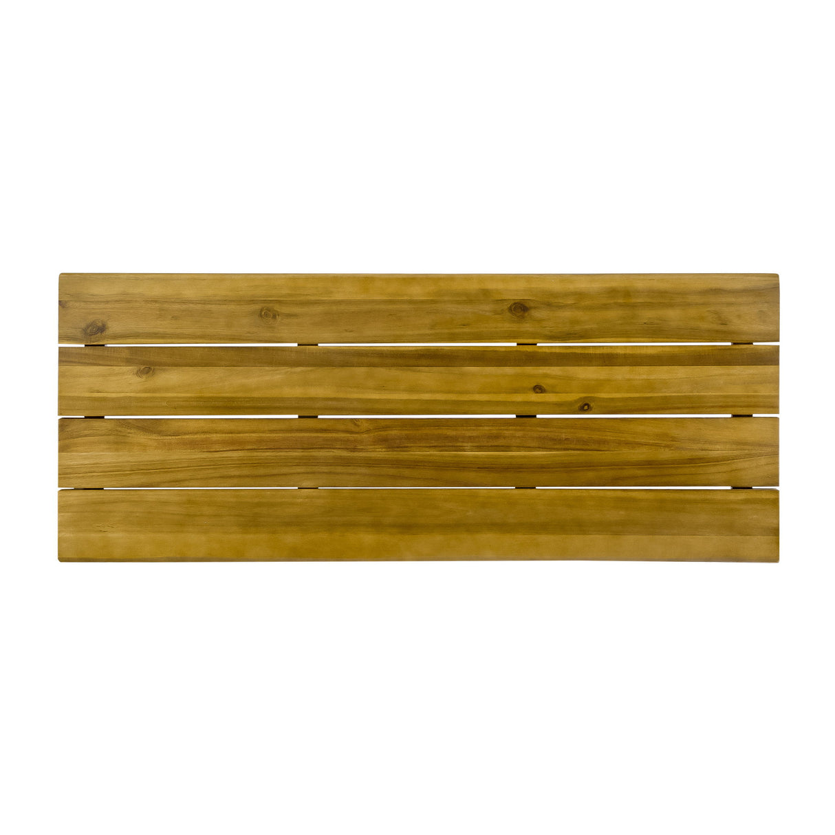 Dione Outdoor Industrial Acacia Wood Bar Set With Metal Frame And Slat Paneling - Brown