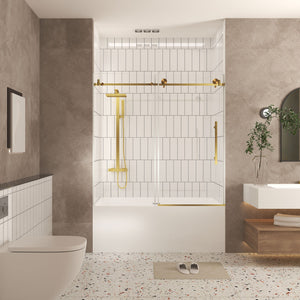 Frameless Shower Door, Smooth Sliding Tracks