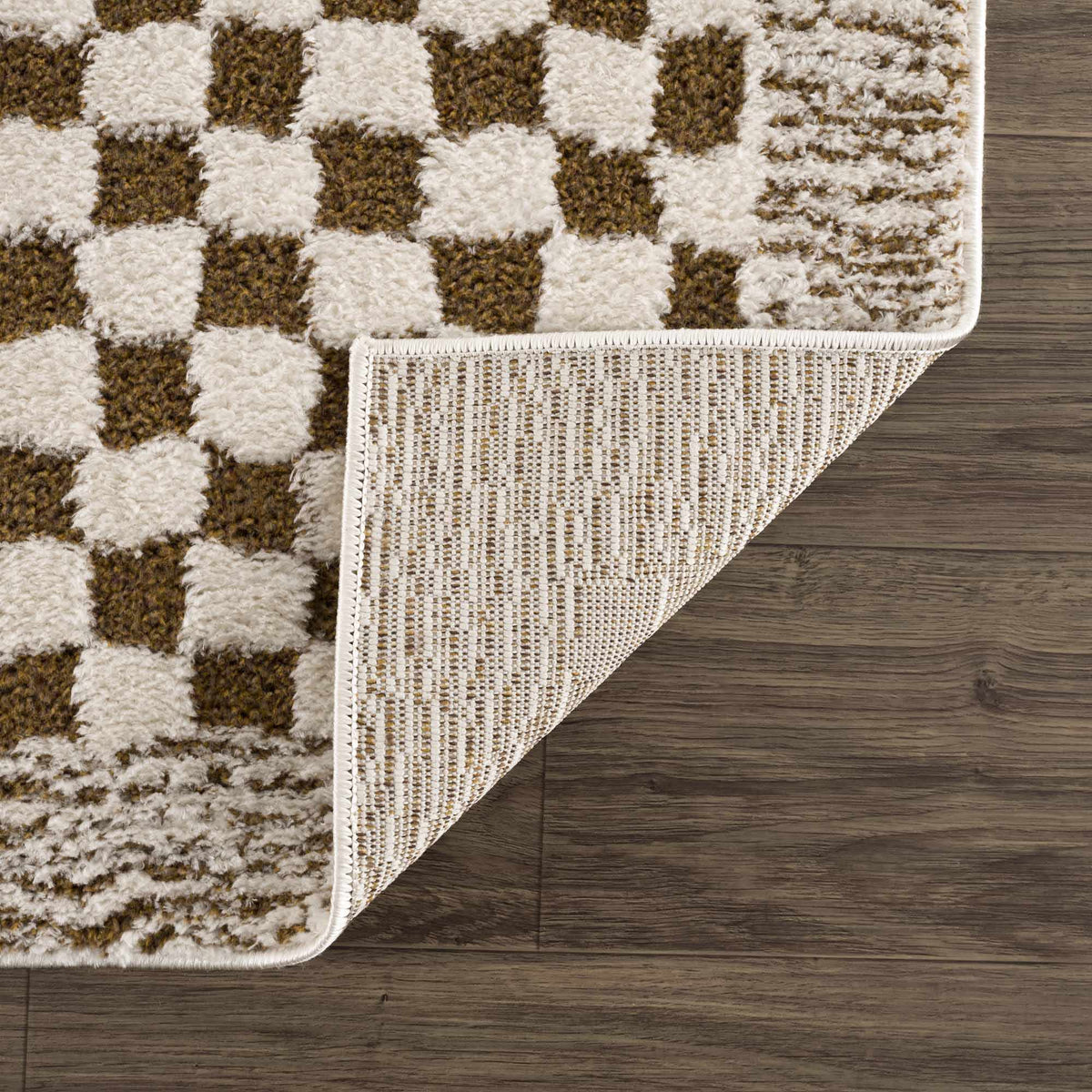 Boutique Rugs Leryn Brown Checkered Plush Rug - view 16