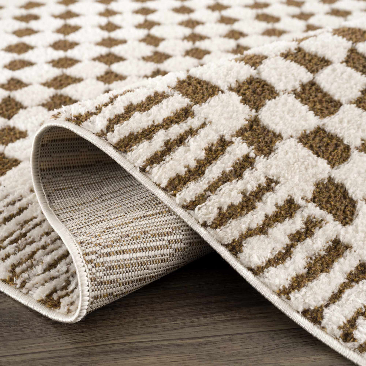 Boutique Rugs Leryn Brown Checkered Plush Rug - view 17