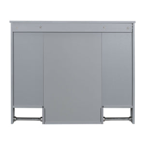 Wall Mounted Bathroom Storage Cabinet With Mirror, Medicine Cabinet With Towel Bar