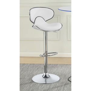 Edenton - Upholstered Adjustable Bar Stool (Set of 2) - White