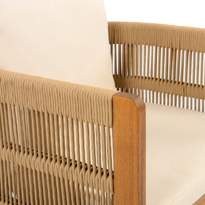 Outdoor Dining Chairs With Rope Handles (Set of 2)