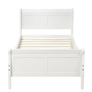 Platform Bed Frame Mattress Foundation Sleigh Bed With Headboard / Footboard / Wood Slat Suppor