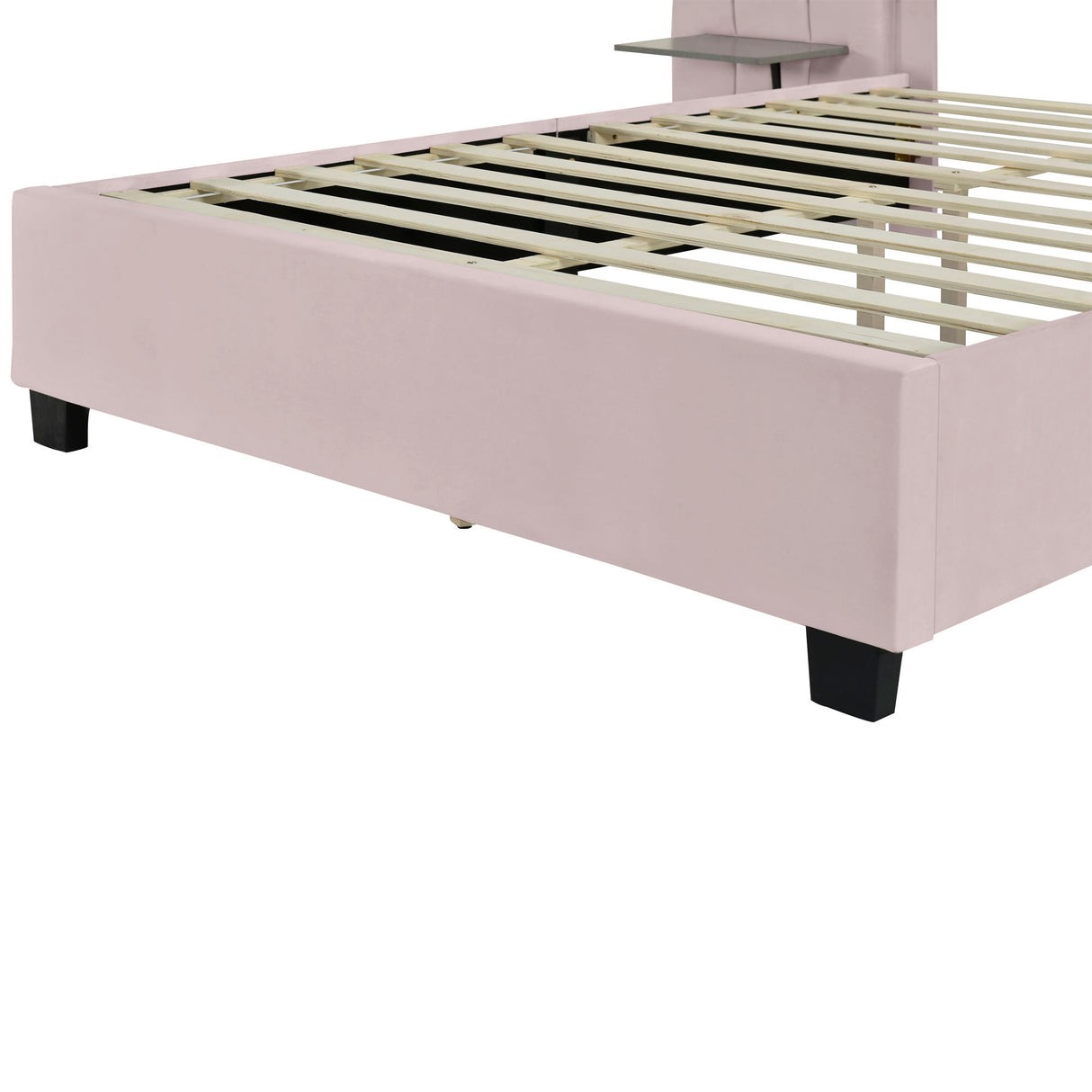 Upholstered Platform Bed With Big Headboard