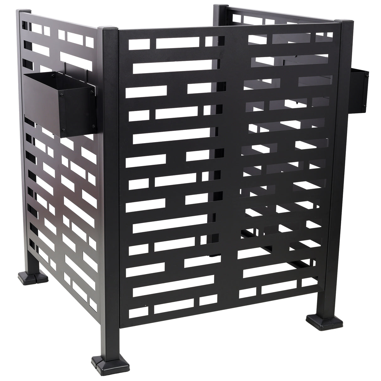 3x3 Ft Metal Air Conditioner Privacy Fence with Planter Boxes