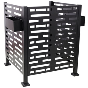 3x3 Ft Metal Air Conditioner Privacy Fence with Planter Boxes