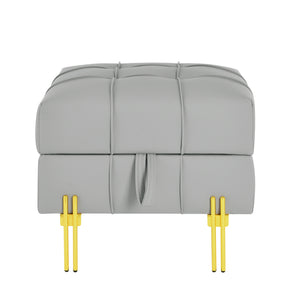 22 Inches Anti-Scratch Leather Storage Ottoman