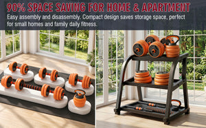 66LB Adjustable Dumbbell Set