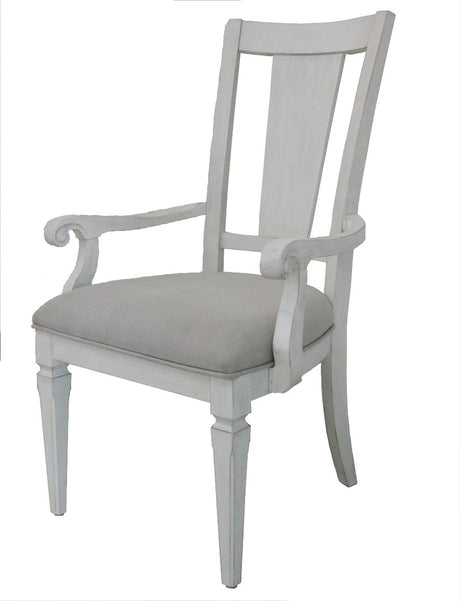 Katia - Arm Chair (Set of 2) - Light Gray / White - Best Buy Furniture