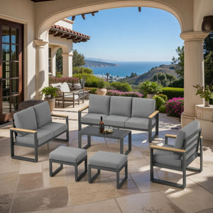 Modern Outdoor Sofa Set With Coffee Table