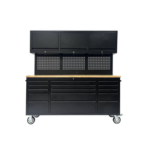 72" Heavy Duty Rolling Tool Storage Cabinet with Power Strip