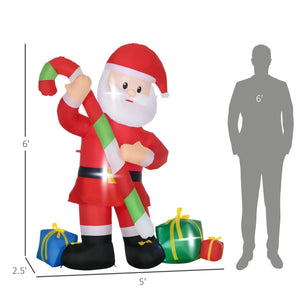 6ft Inflatable Santa Claus Christmas Decoration