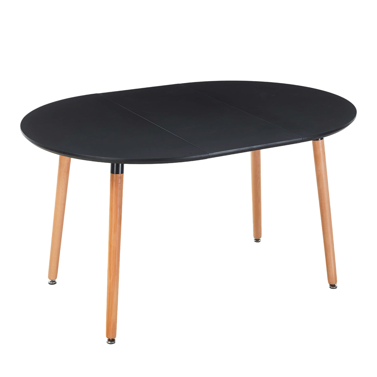 Extensible Dining and Office Table with Wood Legs