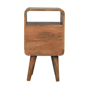 Solid Wood Mini Lille Curved Nightstand