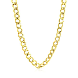 6.1mm 10k Yellow Gold Curb Chain