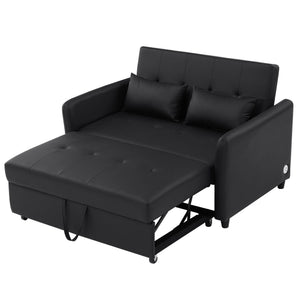 Convertible Sleeper Sofa Bed With 3 USB Ports