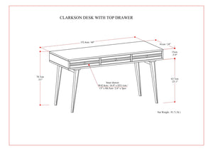 Clarkson - Desk - Rustic Natural Aged Brown