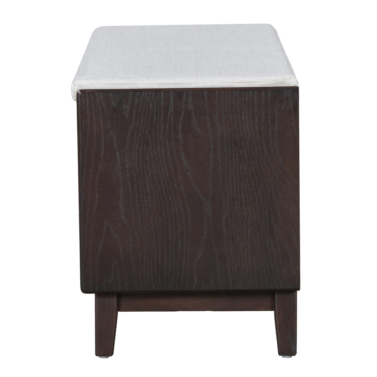 TREXM Boho Rattan Entryway Bench with Storage