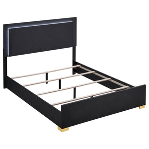 Medici - Eastern King LED Headboard Bed - Black