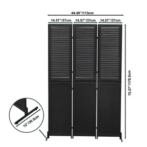 Rustic 3 Panel Room Dividers And Folding Privacy Screen