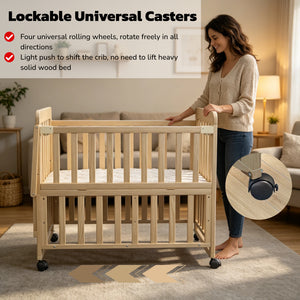 Solid Wood Baby Bassinet