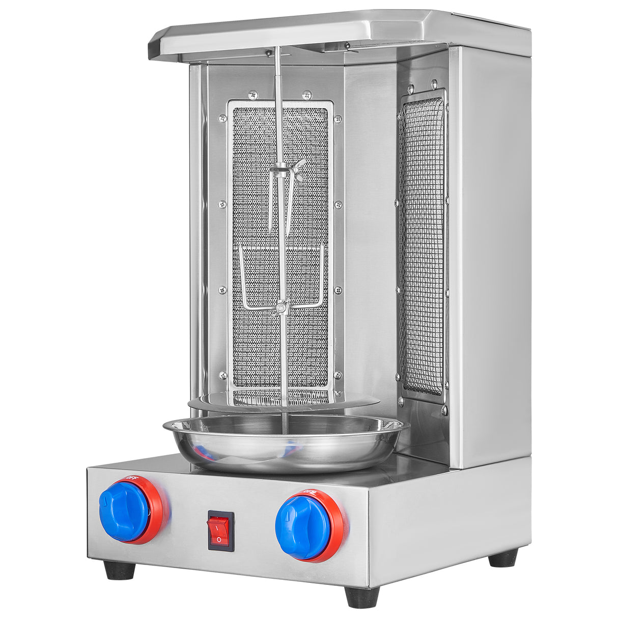 Shawarma Grill Machine, 13 lbs Capacity, 2 Burners Gas Vertical Broiler