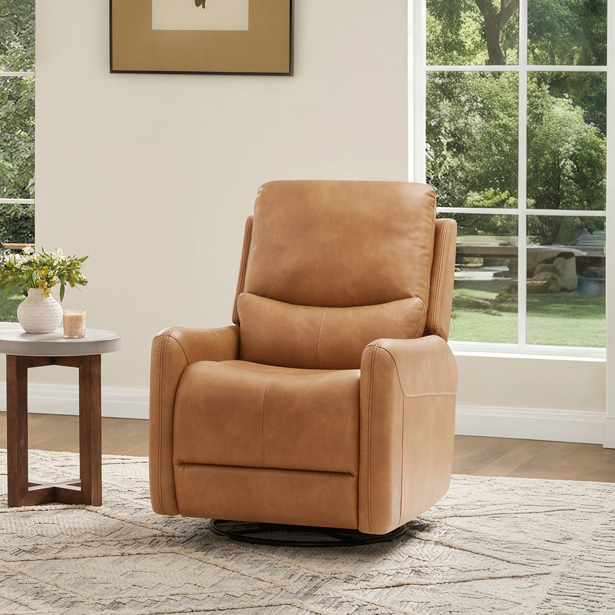 Dublin 30" Swivel Power Recliner Arm Chair Saddle