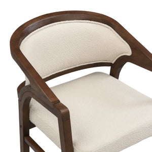 Wooden Frame Dining Chair with Upholstered Back (Set of 2)
