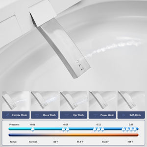 Tankless Smart Toilet With Bidet Built In