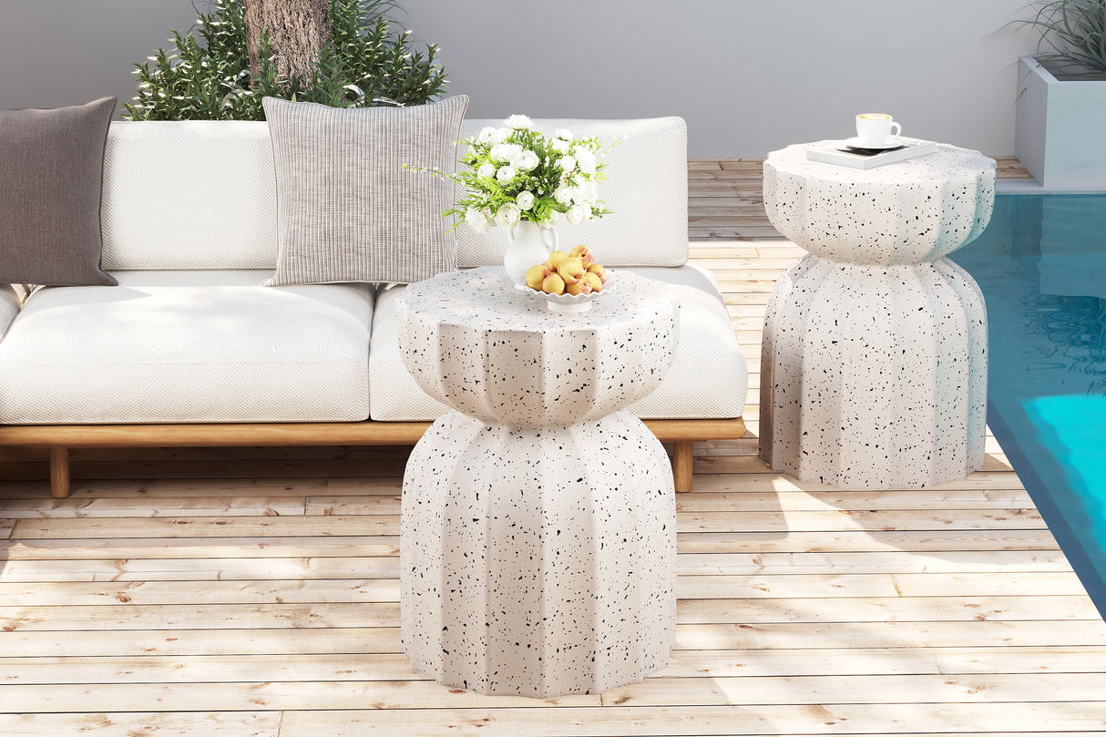 13" Modern Outdoor and Indoor Waterproof Coffee Table Set