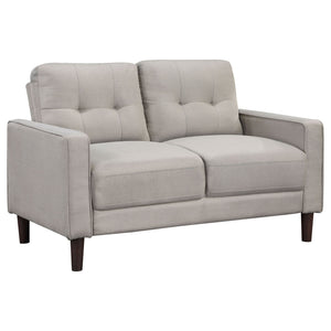 Harvey - 2 Piece Upholstered Tufted Sofa Set - Beige