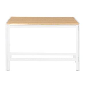 Roman - Industrial Office Desk - White / Natural