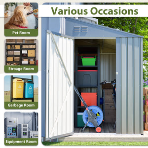 4x7 Foot Lean-To Shed in Olive