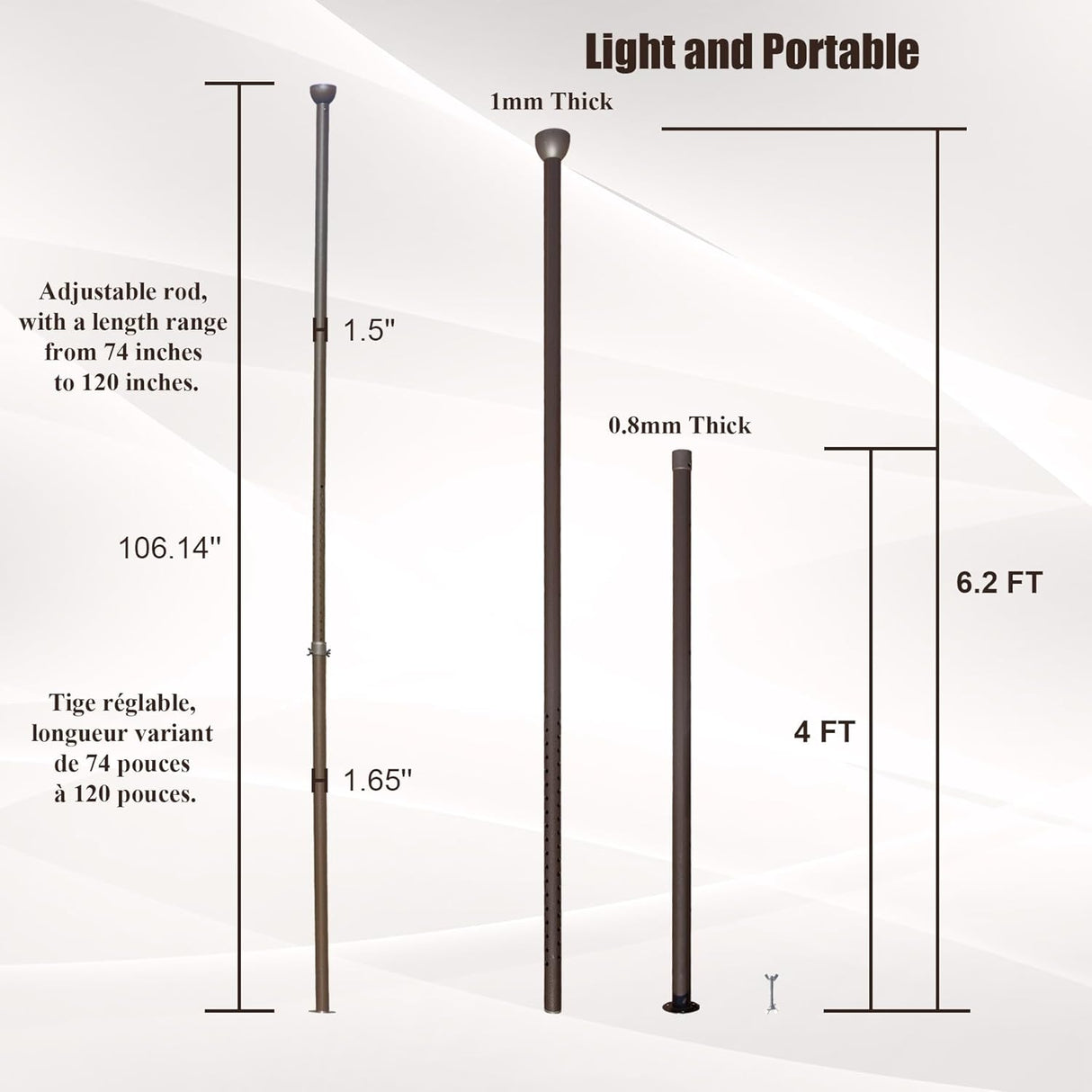 Universal Support Post for Gazebo Stability