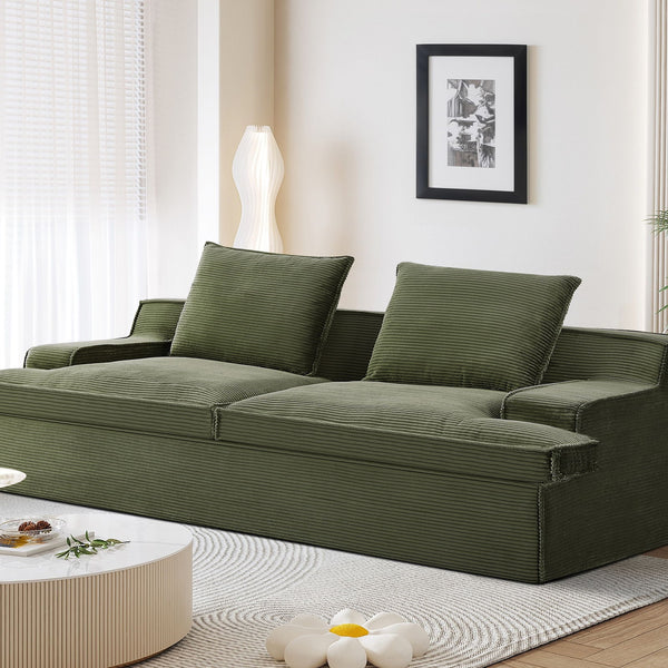 Nimbus - Oversized Full Foam 4 Seater Couch For Living Room Upholstered In Soft, Wide Armrests