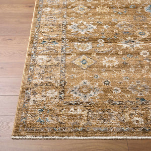 Humana Tan Traditional Area Rug