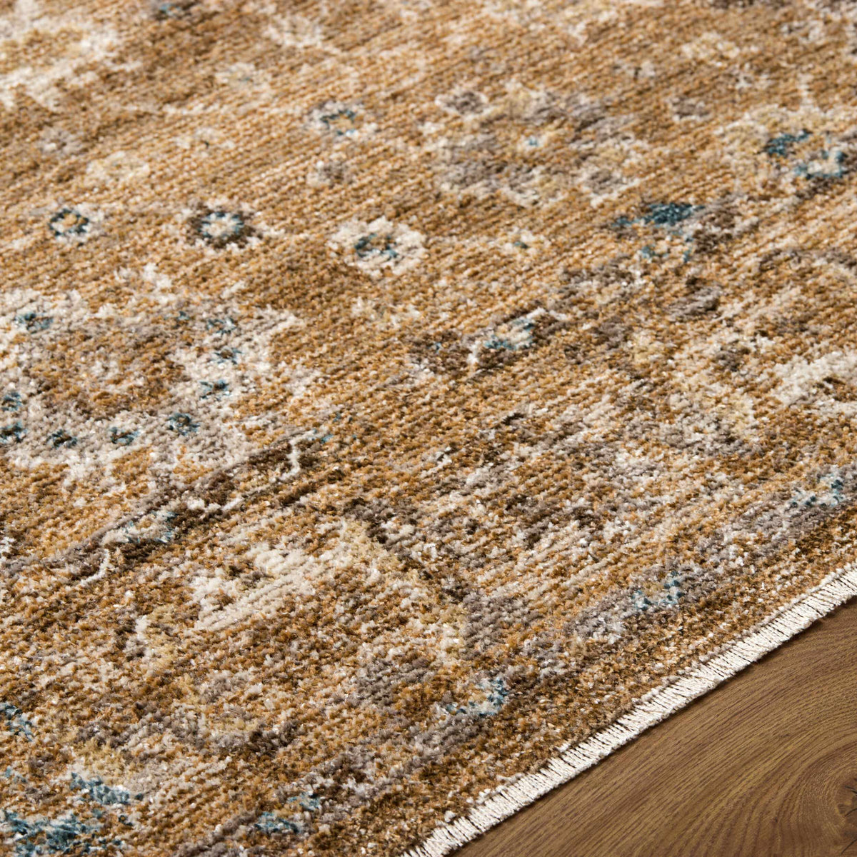 Humana Tan Traditional Area Rug