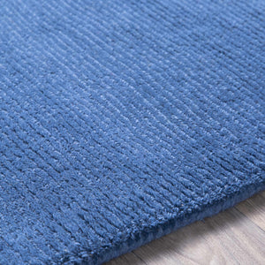 Brockton Solid Blue Wool Rug