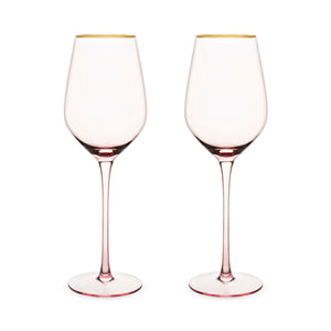 Rose Crystal White Wine Glass Set