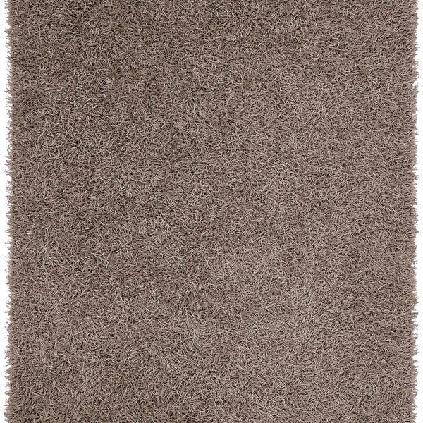 Browder Solid Brown Shag Rug - Clearance