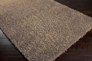 Browder Solid Brown Shag Rug - Clearance
