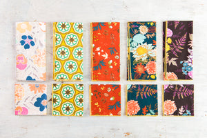 Winter Blue Floral Cloth Napkins, Set of Four