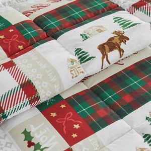 Reversible Christmas Comforter and Sham Set - Holiday Lodge Odette Collection