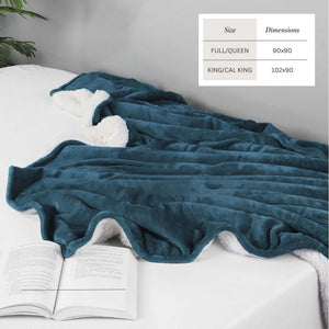 Velvet Plush Sherpa Bed Blanket by Great Bay Home