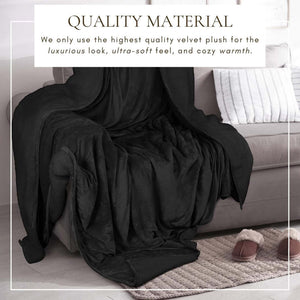 Velvet Plush Sherpa Bed Blanket by Great Bay Home