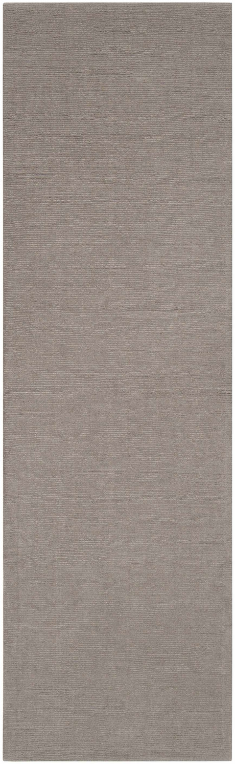 Brockton Solid Gray Wool Rug